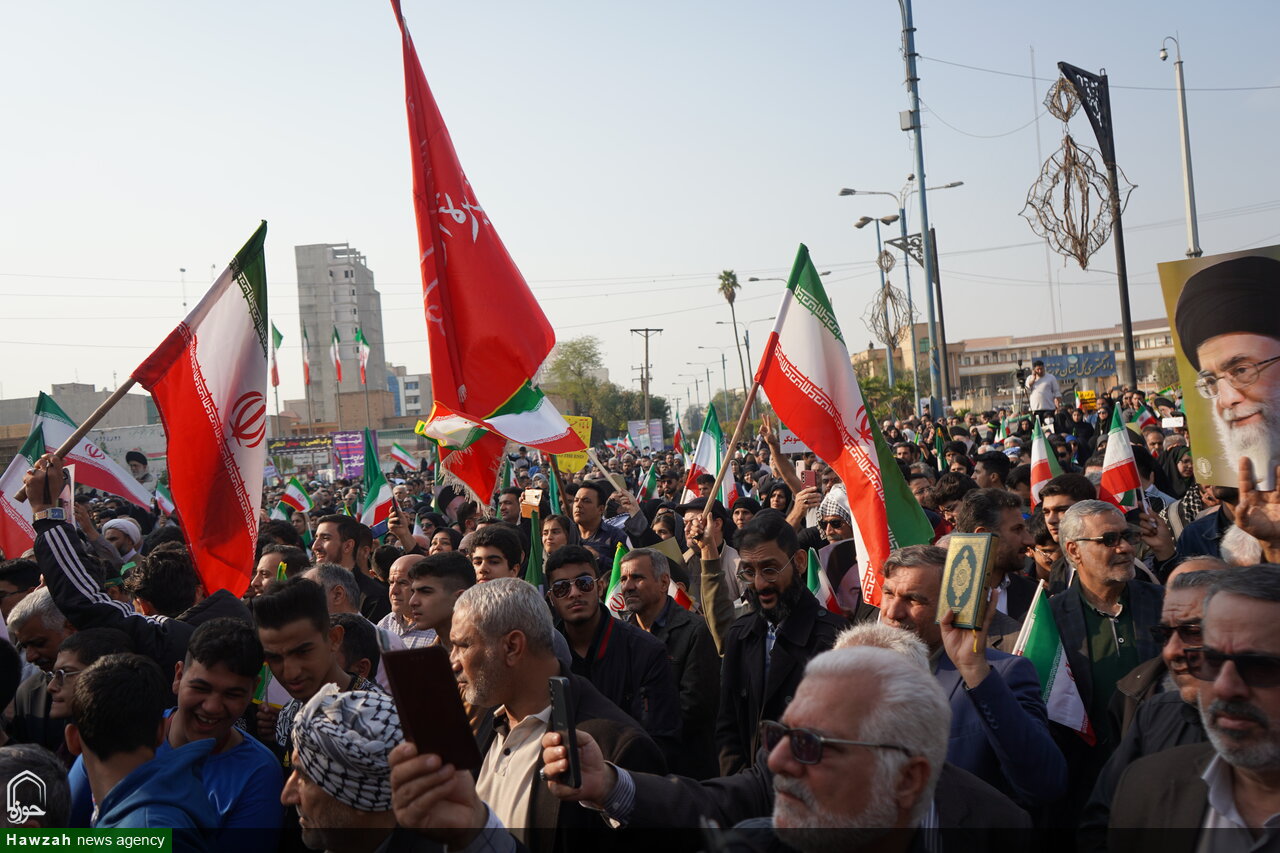 تصاویر/ خروش مردم ولایتمدار اهواز علیه اغتشاشگران