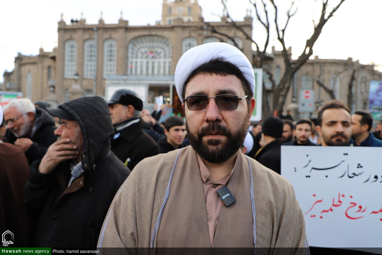 فیلم | مردم غیرتمند تبریز، پای این نظام هستند