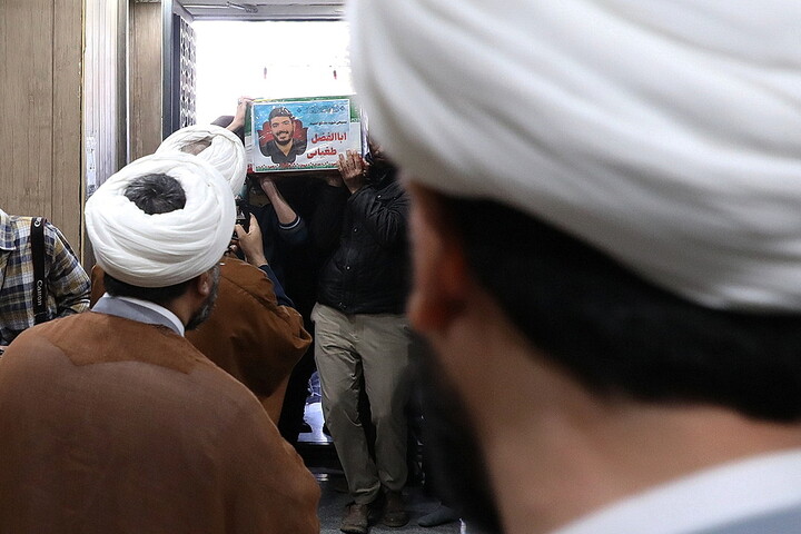 تصاویر/ مراسم وداع با پیکر شهید حجت الاسلام ابوالفضل طغیانی در قم