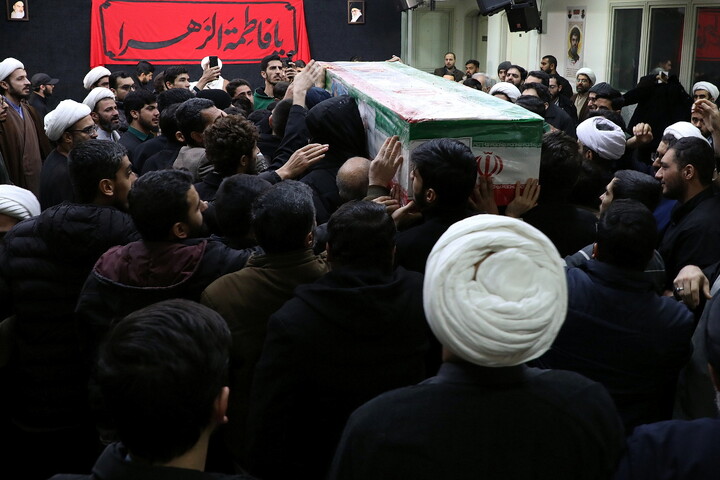 تصاویر/ مراسم وداع با پیکر شهید حجت الاسلام ابوالفضل طغیانی در قم