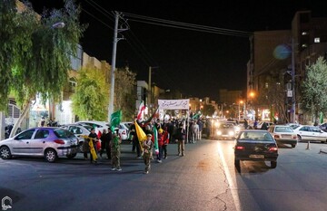 دسته عزاداری هیئت‌های مذهبی قم همزمان با شام شهادت امام موسی کاظم(ع)