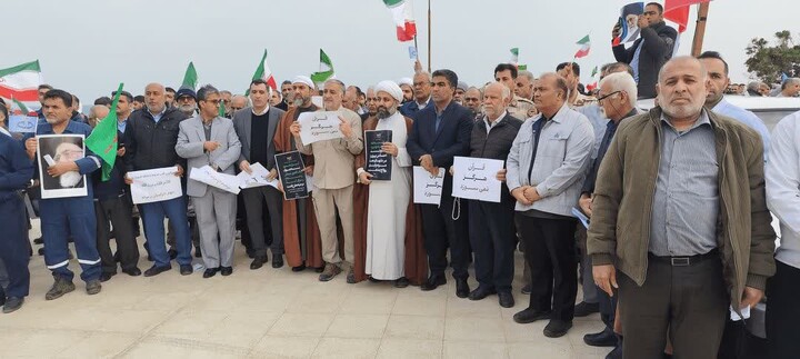 تصاویر/ راهپیمایی مردم خارگ علیه آشوبگران
