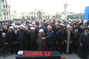 تصاویر/ مراسم تشییع و ترحیم مرحوم حجت الاسلام والمسلمین مجتبی بروجردی پدر شهید عیسی بروجردی