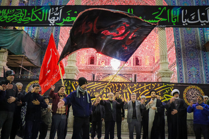 تصاویر/ اقامه دسته عزاداری شهادت امام موسی کاظم (ع) از مساجد سطح شهر به سمت حرم بانوی کرامت