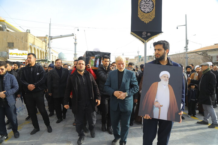 تصاویر/ مراسم تشییع  پیکر حجت الاسلام والمسلمین مجتبی بروجردی پدر شهید عیسی بروجردی