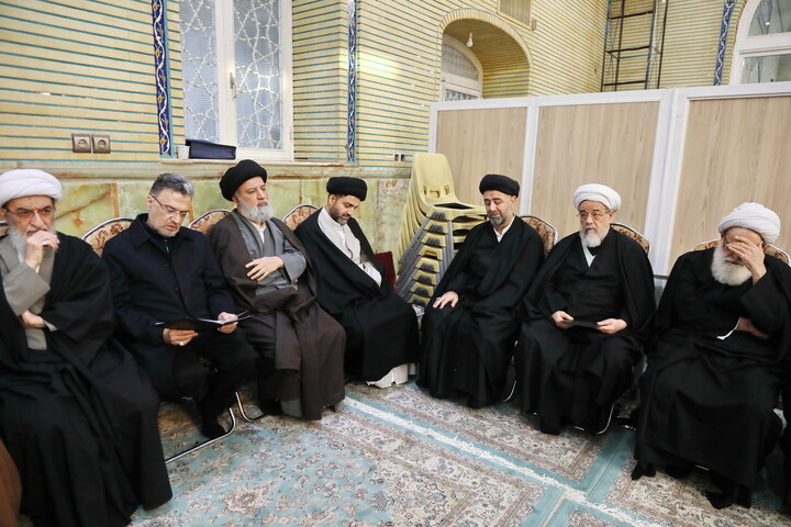 تصاویر/ مراسم ترحیم مرحوم حجت الاسلام والمسلمین مجتبی بروجردی پدر شهید عیسی بروجردی