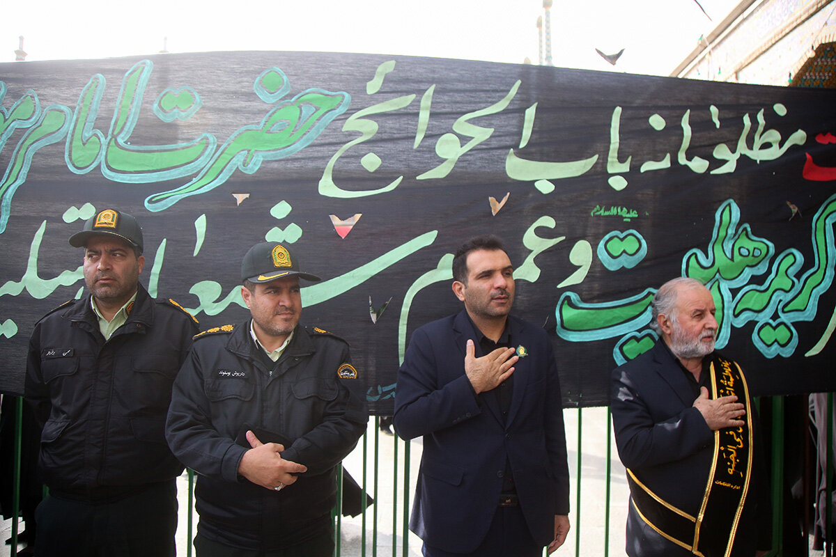 دسته عزای خادمان کریمه اهل بیت(س) در سوگ امام موسی کاظم(ع) + تصاویر