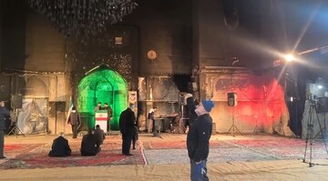 فیلم| مسجد سوخته پرند آماده برگزاری نماز جمعه