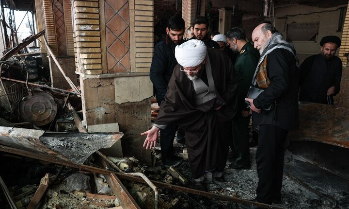 تصاویر/ مراسم عزاداری در حسینیه موج الحسین(ع) پس از حملات تروریستی