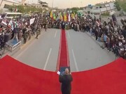 वीडियो / बगदाद, इस्लामी गणतंत्र ईरान के समर्थन मे भव्य समारोह