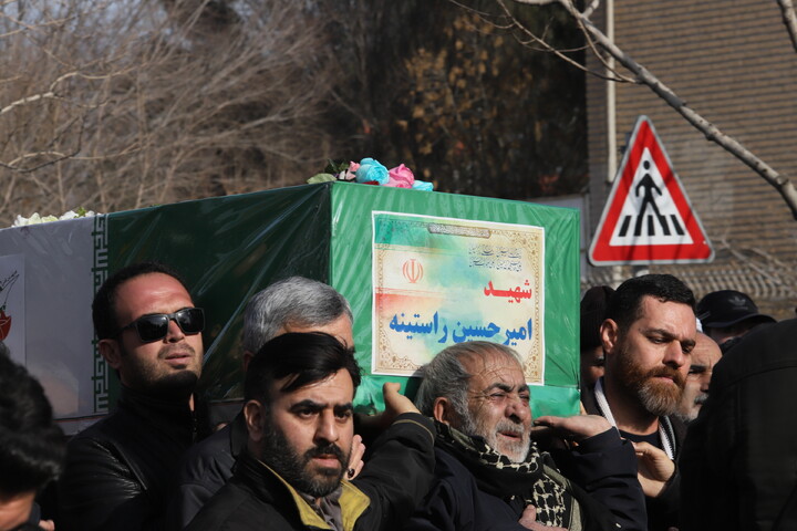 تشییع پیکر شهید مدافع امنیت امیرحسین راستینه در قم