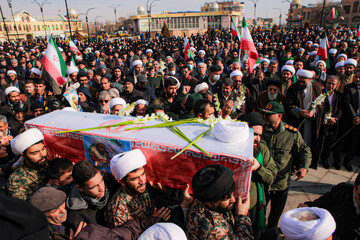 تصاویر/ مراسم تشییع پیکر طلبه شهید علی زمانیان