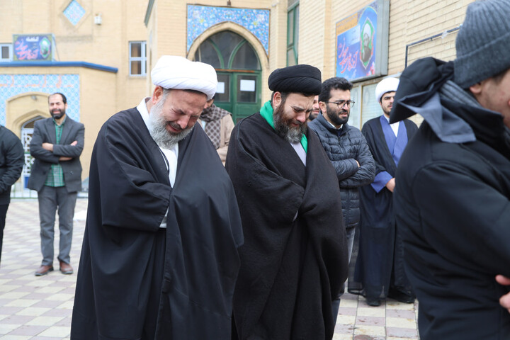 تصاویر / آخرین حضور شهید حجت الاسلام زمانیان در مدرسه علمیه آیت الله آخوند(ره)