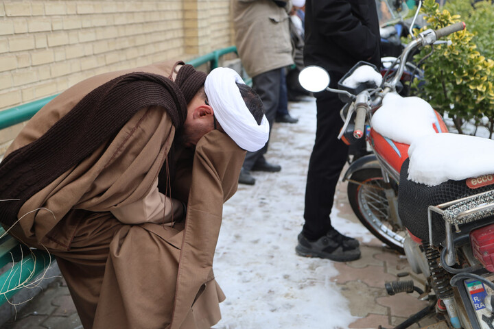 تصاویر / آخرین حضور شهید حجت الاسلام زمانیان در مدرسه علمیه آیت الله آخوند(ره)