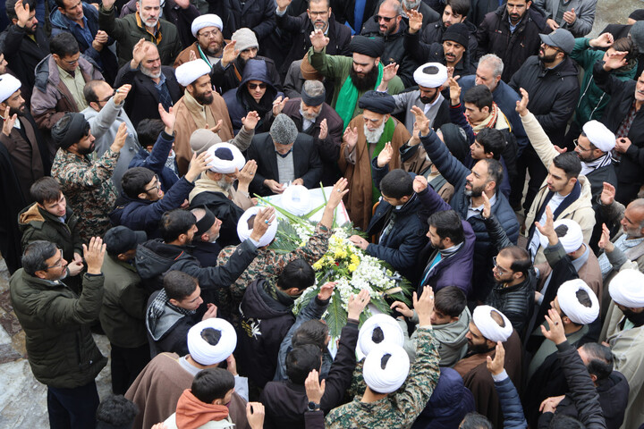 تصاویر / آخرین حضور شهید حجت الاسلام زمانیان در مدرسه علمیه آیت الله آخوند(ره)