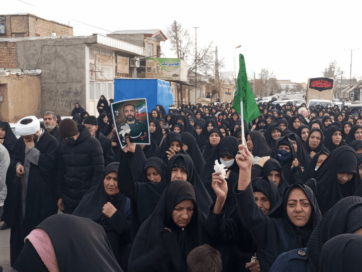 تصاویر / آیین تشییع و تدفین شهید حجت‌الاسلام زمانیان در نهاوند