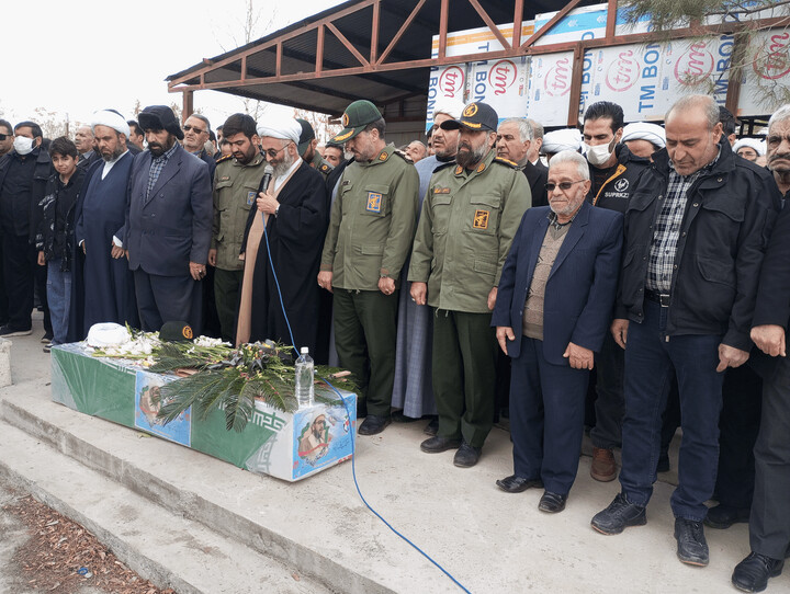 تصاویر / آیین تشییع و تدفین شهید حجت‌الاسلام زمانیان در نهاوند