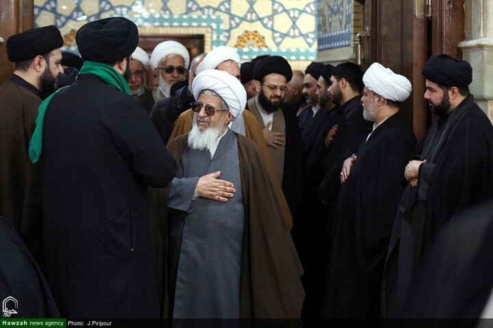 جثمان شقيق المرجع الأعلى السيد السيستاني يشيع في مدينة قم