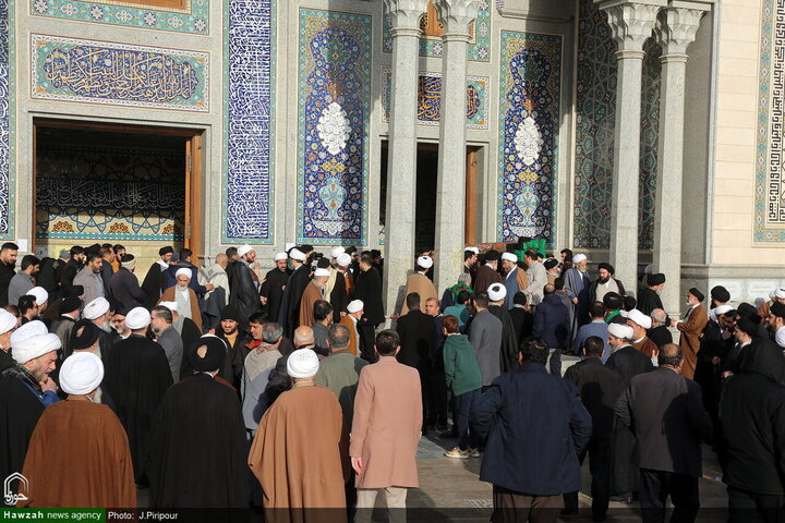 جثمان شقيق المرجع الأعلى السيد السيستاني يشيع في مدينة قم