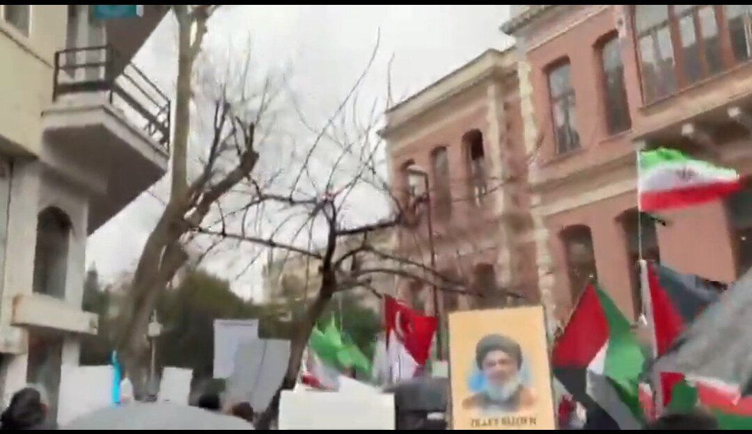 ভিডিও | ইরানের প্রতি সংহতি প্রকাশ করে তুরস্কে বিশাল মিছিল