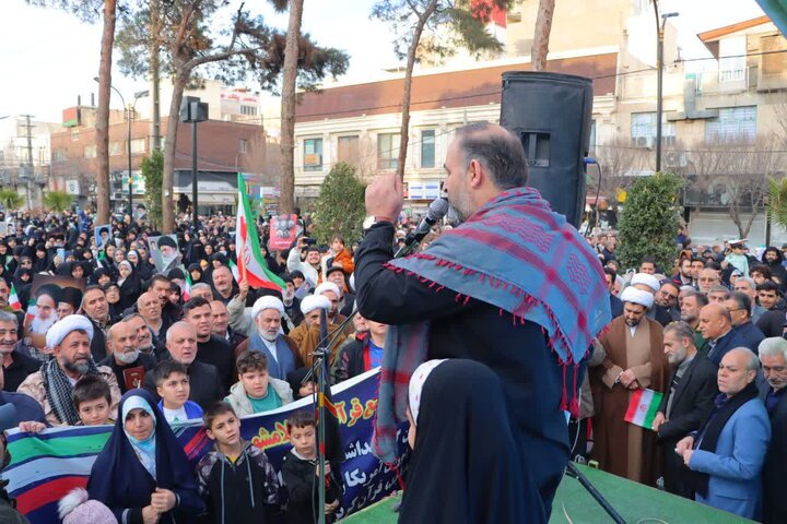 تصاویر/ خروش مردم اسلامشهر در حمایت از جمهوری اسلامی ایران