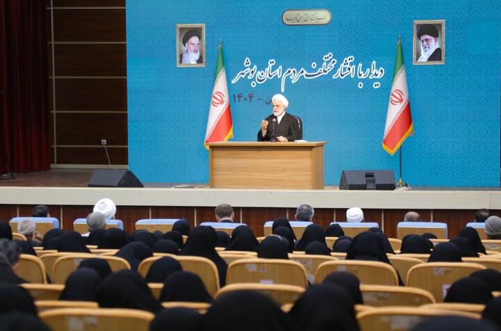 تصاویر/ دیدار رئیس قوه قضاییه با اقشار مردم بوشهر