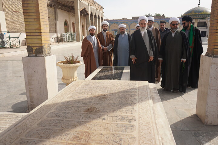 زیارت حرم حضرت علی بن مهزیار اهوازی توسط فراگیران دوره تخصصی احکام شرعی کشور