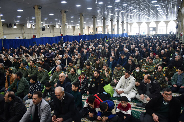 تصاویر/ آیین عبادی سیاسی نماز جمعه خوی