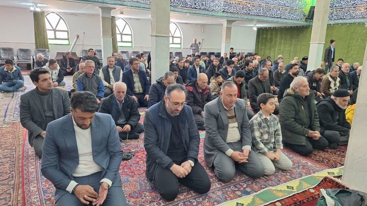 تصاویر/ آیین عبادی سیاسی نمازجمعه امروز شهر ترکمنچای