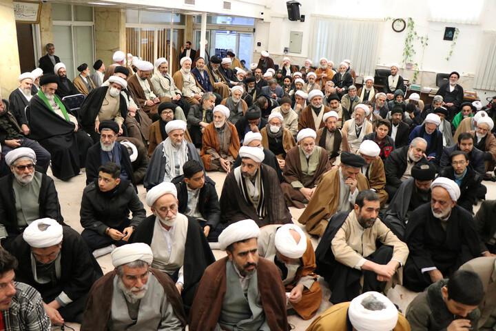 تصاویر / مراسم جشن میلاد امام حسین علیه السلام در بیت آیت الله العظمی نوری همدانی