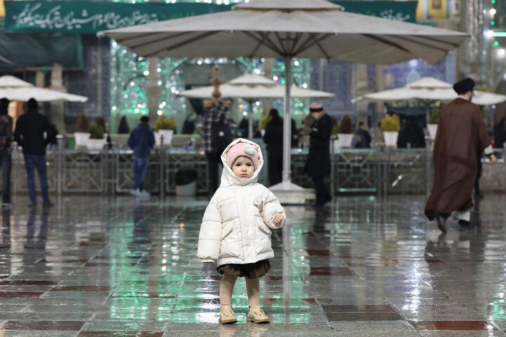 تصاویر/ حال و هوای حرم مطهر حضرت معصومه (س) در شب میلاد حضرت ابوالفضل عباس (ع)