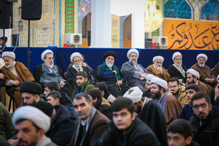 تصاویر/ گردهمایی فارغ‌التحصیلان و طلاب حوزه علمیه حضرت ولی‌عصر "عج" بناب