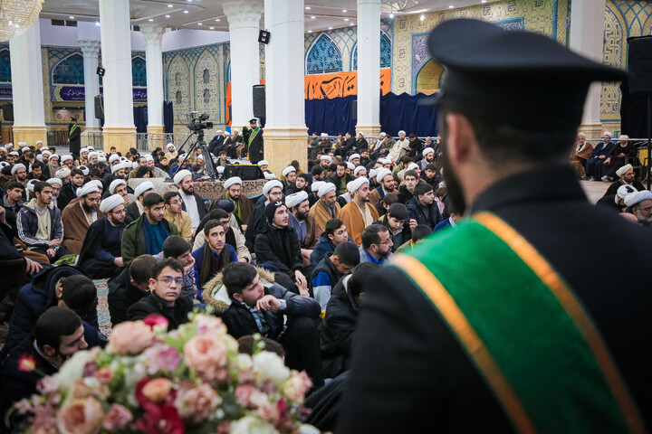 تصاویر/ گردهمایی فارغ‌التحصیلان و طلاب حوزه علمیه حضرت ولی‌عصر "عج" بناب