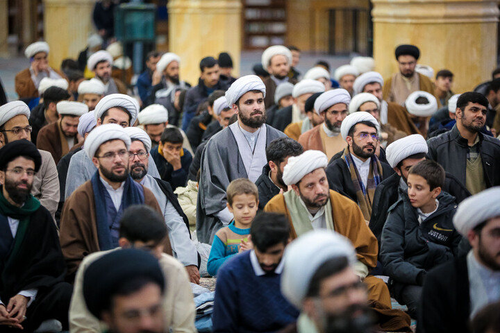 تصاویر/ گردهمایی فارغ‌التحصیلان و طلاب حوزه علمیه حضرت ولی‌عصر "عج" بناب