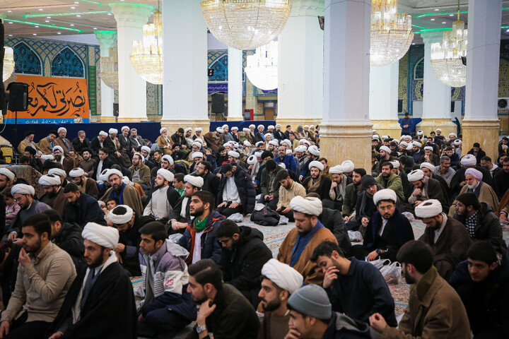 تصاویر/ گردهمایی فارغ‌التحصیلان و طلاب حوزه علمیه حضرت ولی‌عصر "عج" بناب