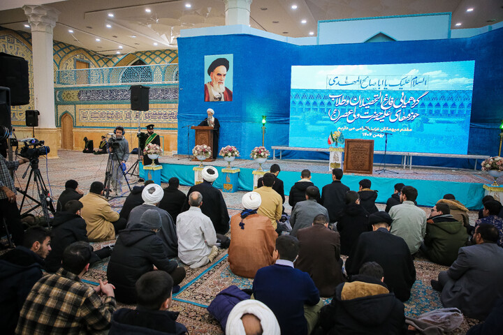 تصاویر/ گردهمایی فارغ‌التحصیلان و طلاب حوزه علمیه حضرت ولی‌عصر "عج" بناب