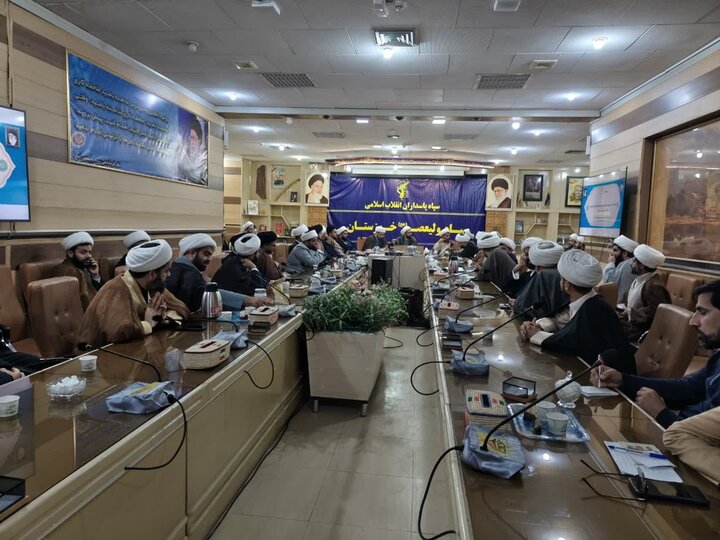 نشست مشترک امور طلاب حوزه علمیه خوزستان و بسیج طلاب  خوزستان