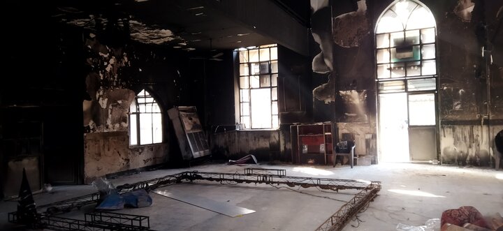 تصاویر/ مسجد سوخته شهید آیت الله بهشتی تهرانپارس