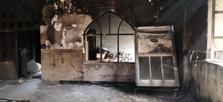 تصاویر/ مسجد سوخته شهید آیت الله بهشتی تهرانپارس