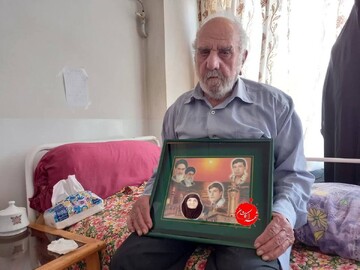 پدر شهیدان پاک طینت به دیدار فرزندان شهیدش شتافت