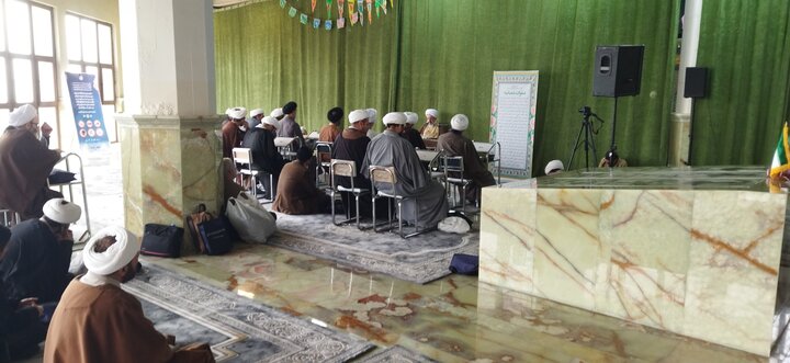 تصاویر/ اجتماع مبلغان حوزه علمیه تهران در محکومیت اغتشاشات آمریکایی صهیونسیتی