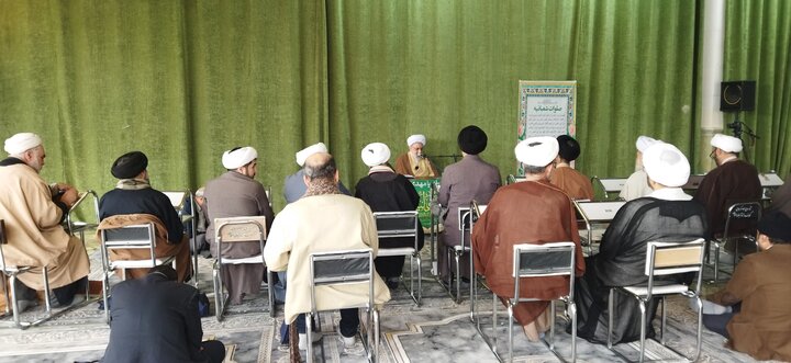 تصاویر/ اجتماع مبلغان حوزه علمیه تهران در محکومیت اغتشاشات آمریکایی صهیونسیتی