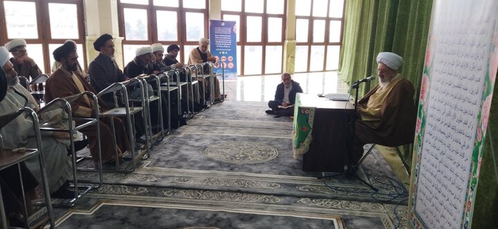 تصاویر/ اجتماع مبلغان حوزه علمیه تهران در محکومیت اغتشاشات آمریکایی صهیونسیتی