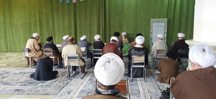 تصاویر/ اجتماع مبلغان حوزه علمیه تهران در محکومیت اغتشاشات آمریکایی صهیونسیتی