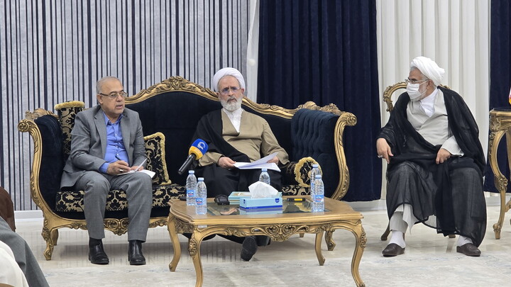 تصاویر/ جلسه جمع بندی سفر آیت الله اعرافی به هرمزگان