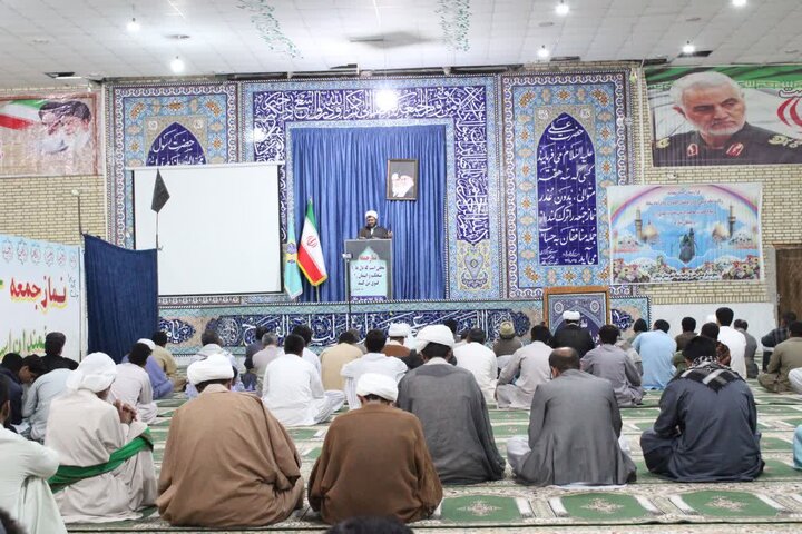 تصاویر/ آیین عبادی سیاسی نماز جمعه شهرستان دلگان