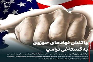 عکس نوشت| واکنش نهادهای حوزوی به گستاخی ترامپ