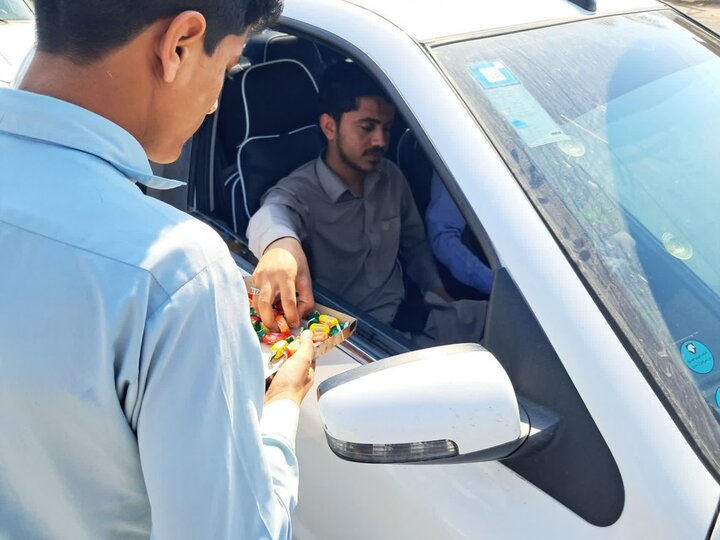 برپایی ایستگاه صلواتی به مناسبت اعیاد شعبانیه در جازموریان