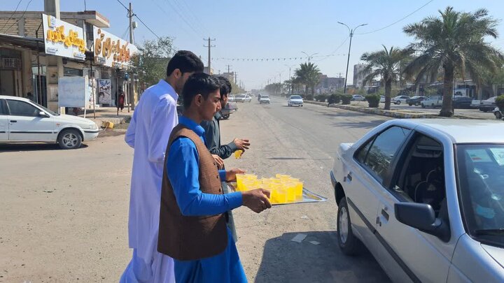 برپایی ایستگاه صلواتی به مناسبت اعیاد شعبانیه در جازموریان