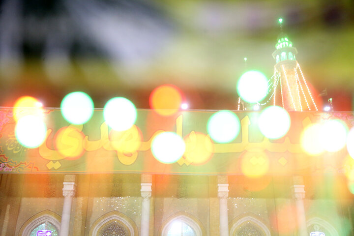 حرم حضرت معصومه (س)در شب میلاد امام زمان(عج) چراغان شد